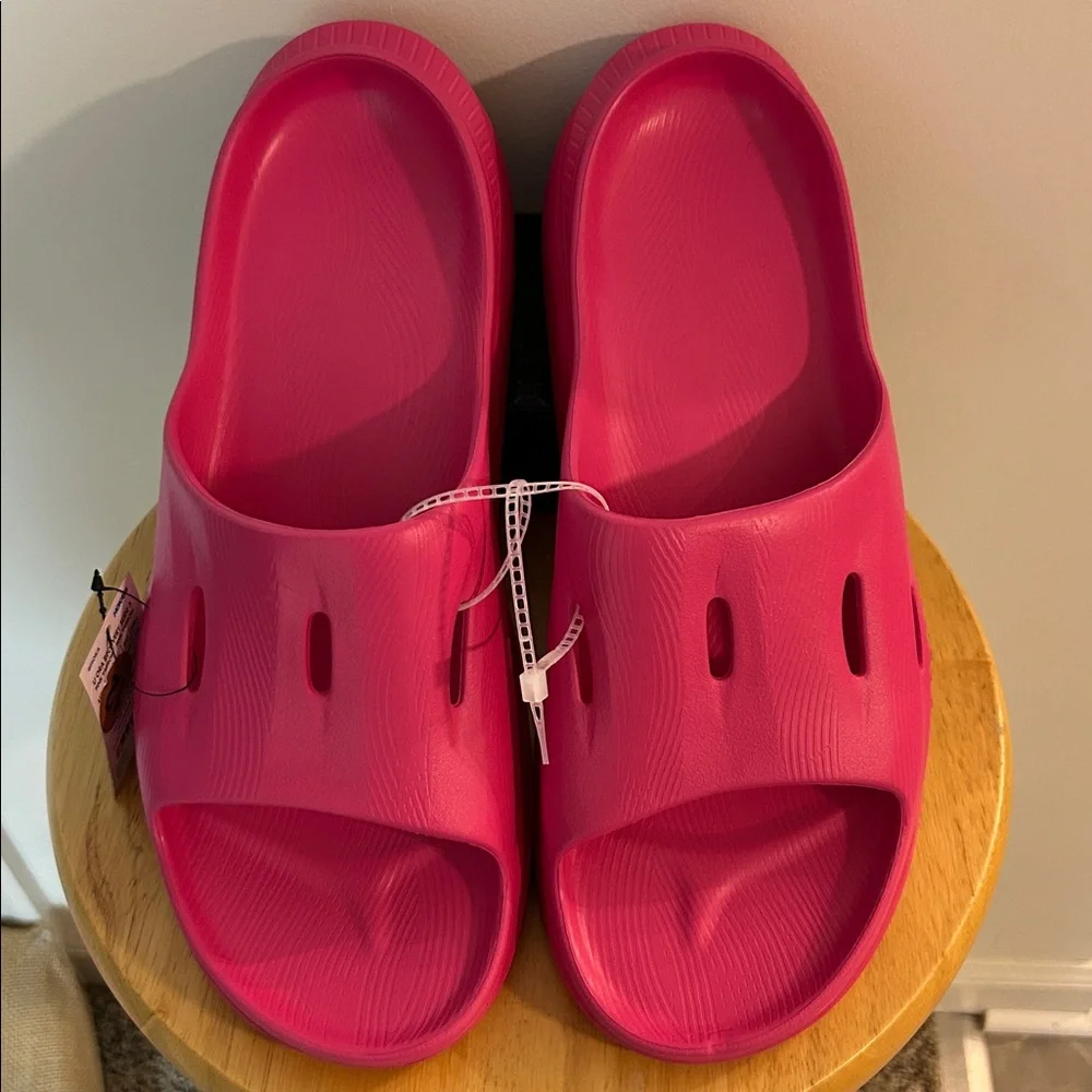 NWT Hoka Ora Recovery 3 Slides Mens Pink Slides Men’s Size 12 Women's Sz 14 - Picture 6 of 14